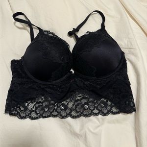 La Senza Black Hello Sugar Plunge - Size 32C